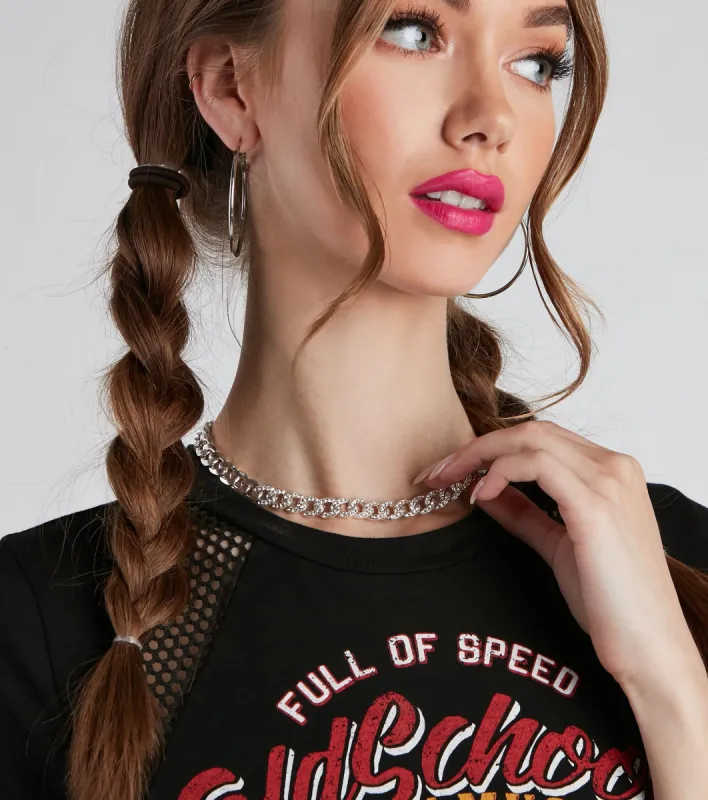 Major Ice Rhinestone Chain Link Collar sold by Windsor