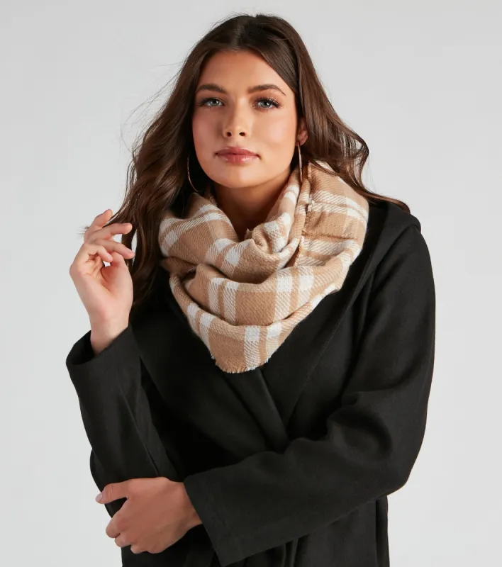 Keep It Neutral Plaid Scarf sold by Windsor