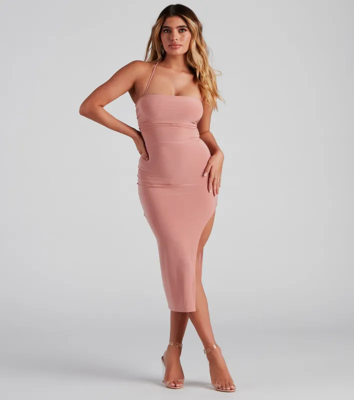 Stylish Strappy Moment Midi Dress sold by Windsor