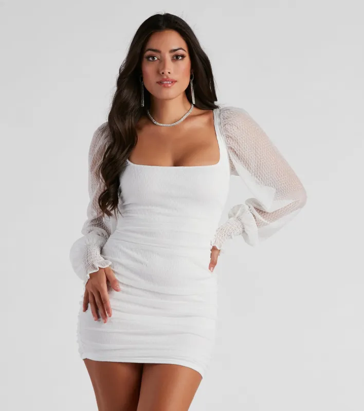 She's Lovely Chiffon Mesh Mini Dress sold by Windsor