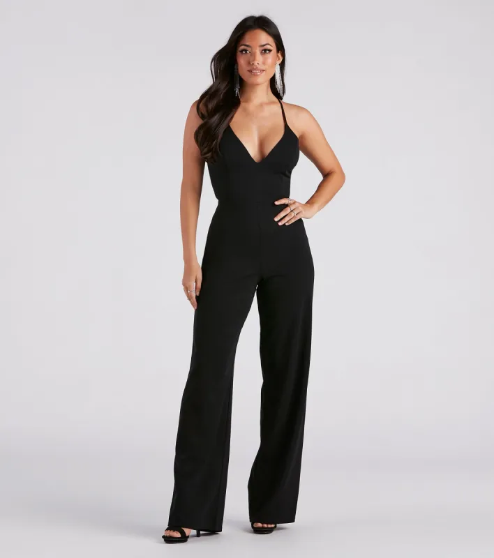 Classic Chic Moment Lace Back Jumpsuit sold by Windsor