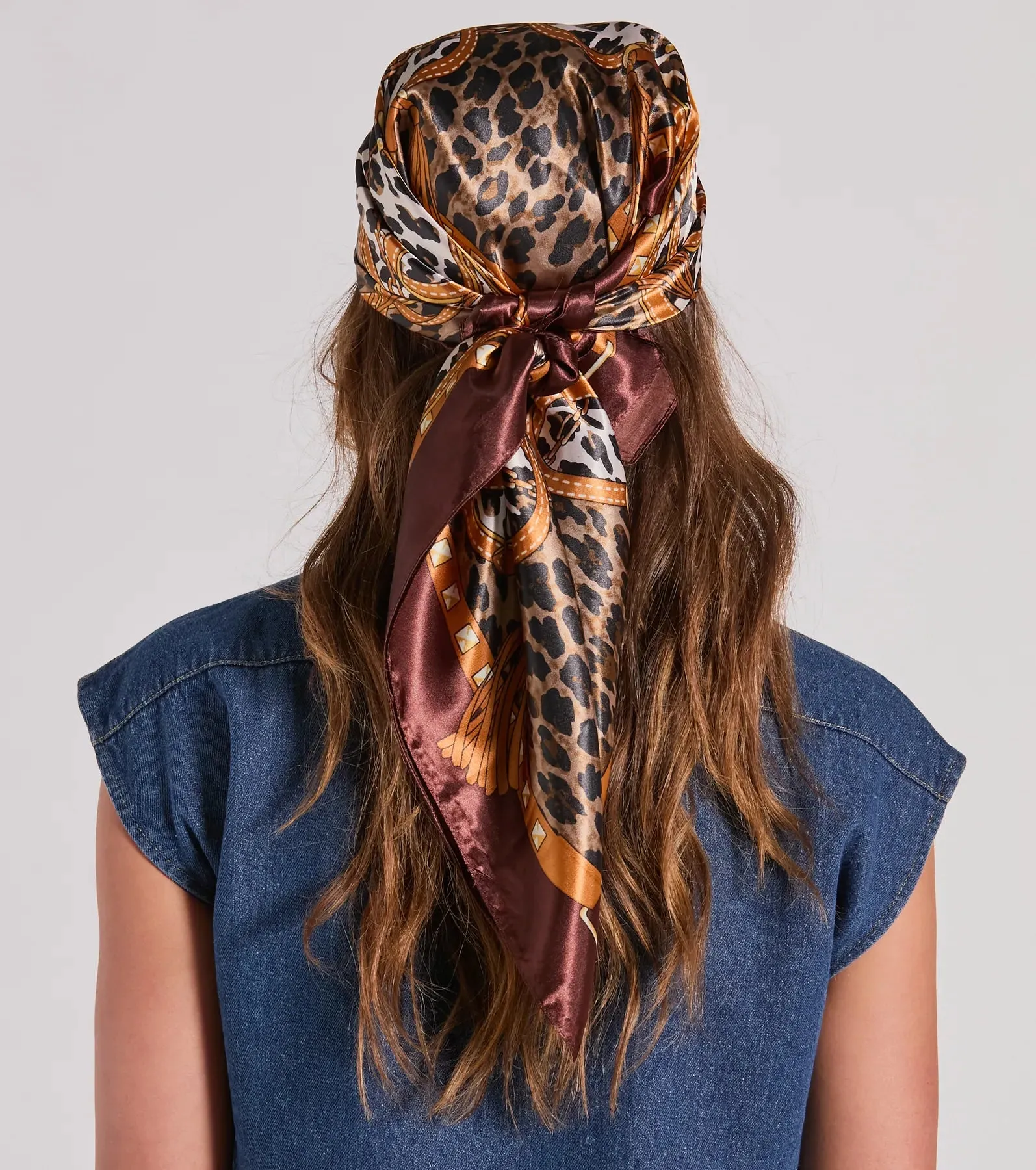 Sassy Chic Leopard Rope Satin Scarf sold by Windsor