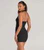 Bold Cutie Halter Buckle Crepe Mini Dress sold by Windsor