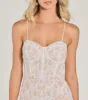 Krissy Formal Sequin Scroll Corset Midi Dress sold by Windsor
