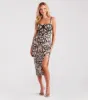 Krissy Formal Sequin Scroll Corset Midi Dress sold by Windsor