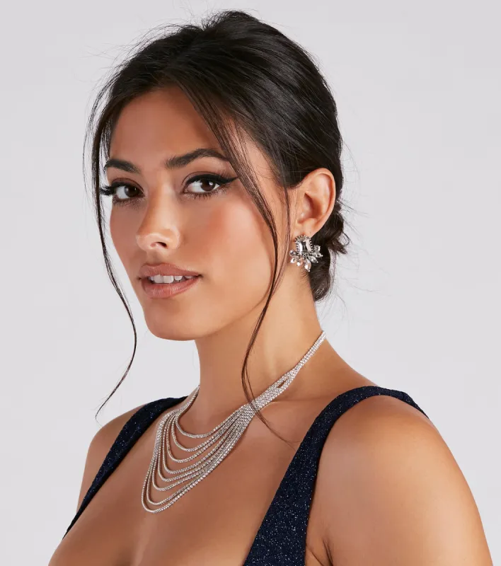 Unique Stun Rhinestone Statement Earrings sold by Windsor