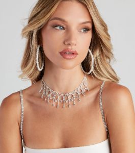 Dripping In Glamour Rhinestone Choker sold by Windsor