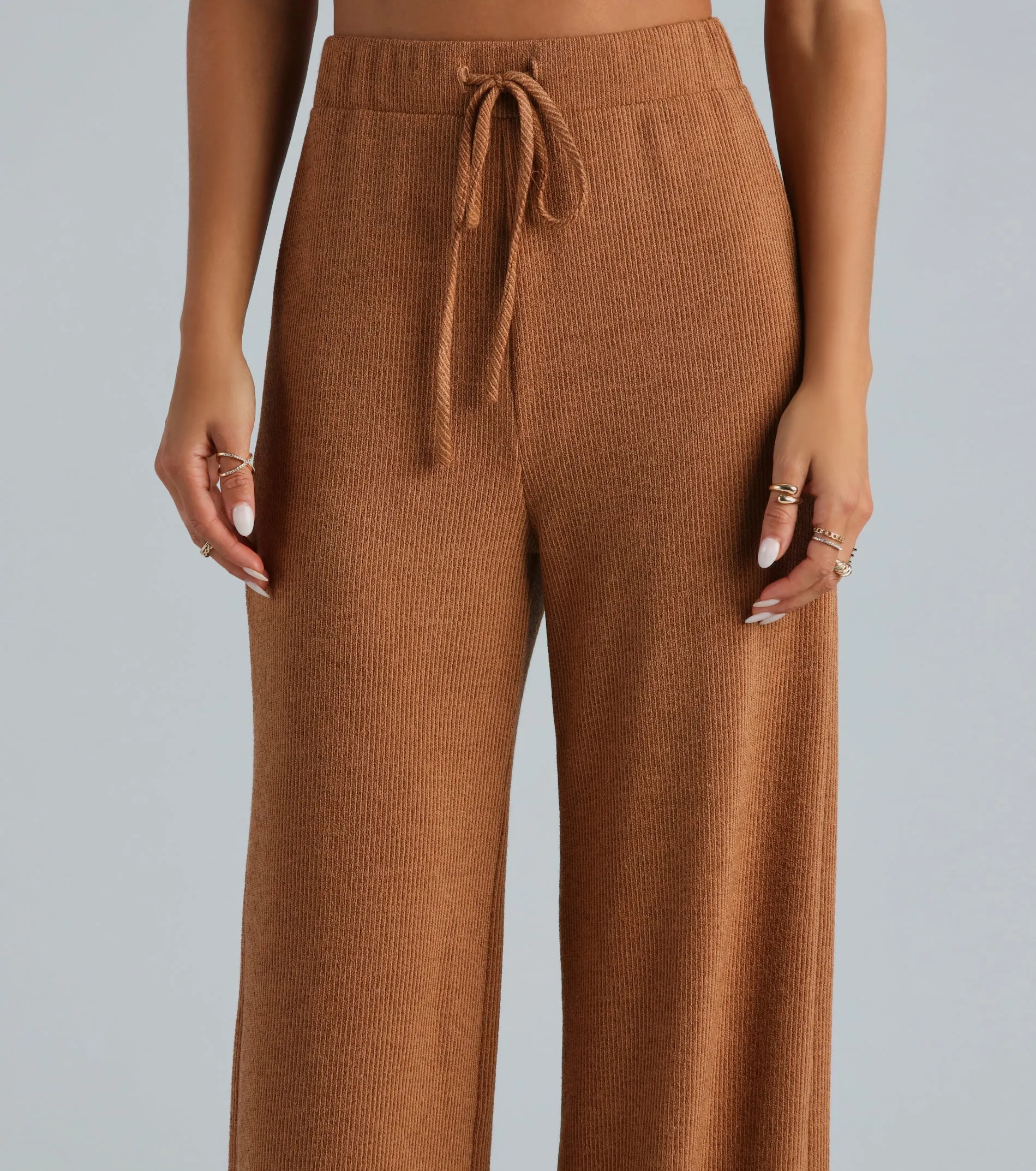 Weekend Mood Hacci Knit Wide-leg Pants sold by Windsor product image thumbnail 4