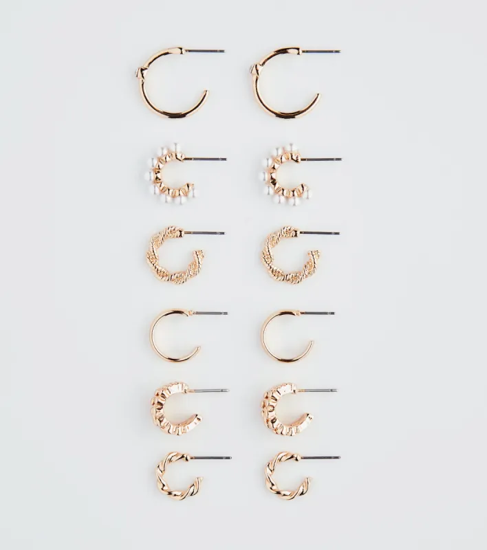 Casual Luxe Look Hoop Earrings Set sold by Windsor