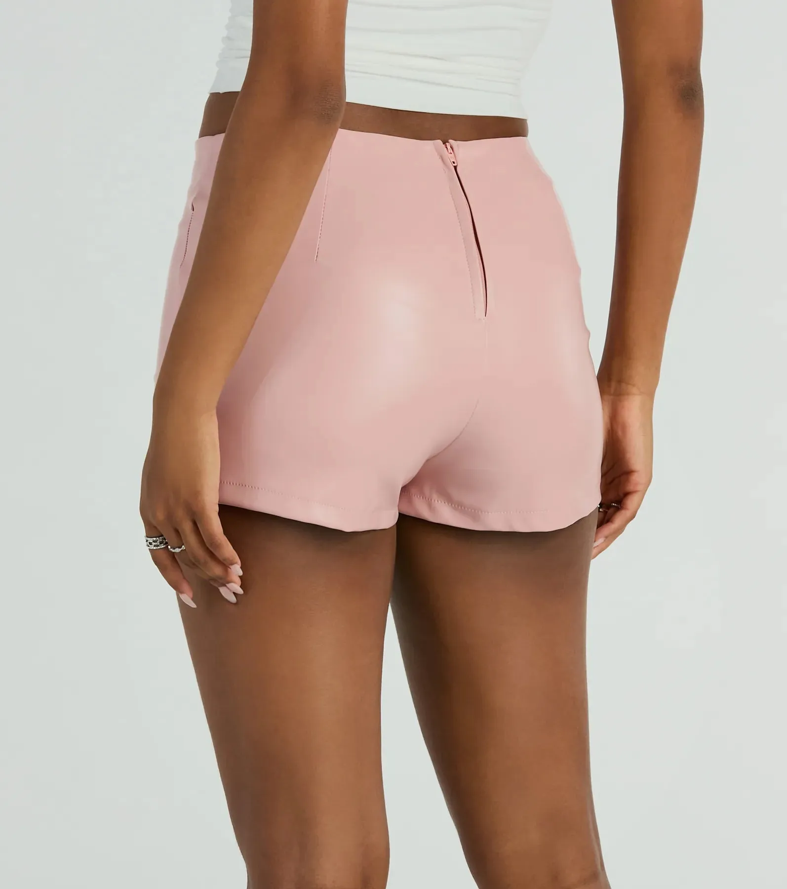Worth It Faux Leather Mini Skort sold by Windsor product image thumbnail 3