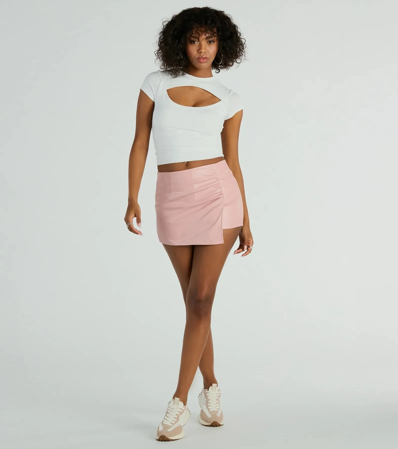Worth It Faux Leather Mini Skort sold by Windsor product image thumbnail 4