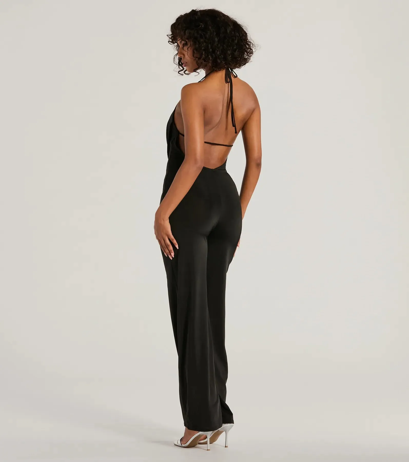 Impressive Momemt Cowl Neck Strappy Wide-Leg Jumpsuit sold by Windsor product image thumbnail 2