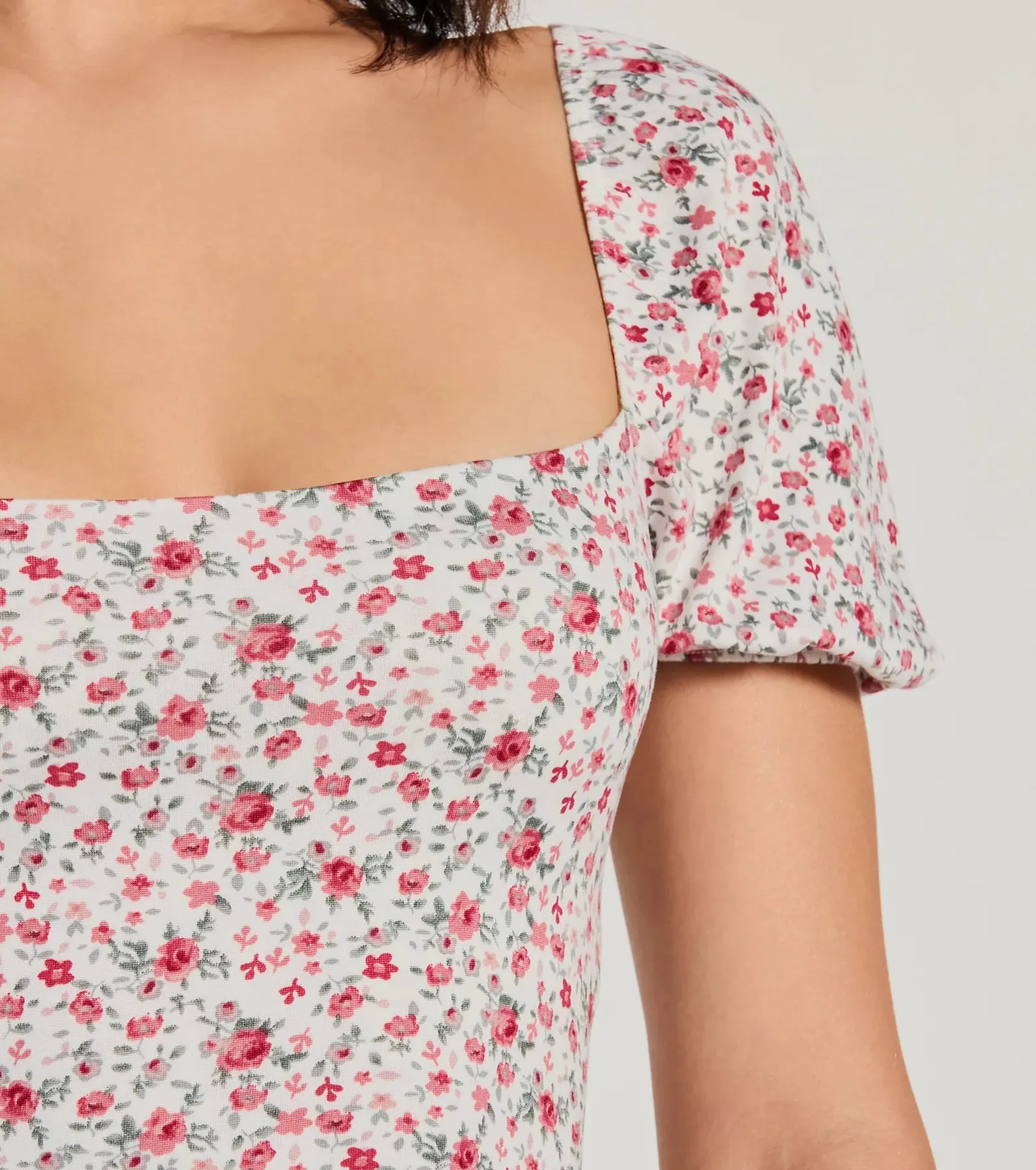 Two Cute Lace-Up Floral Crop Top sold by Windsor product image thumbnail 3