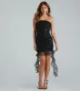 Gleaming With Glitz Ruffled Glitter Party Dress sold by Windsor