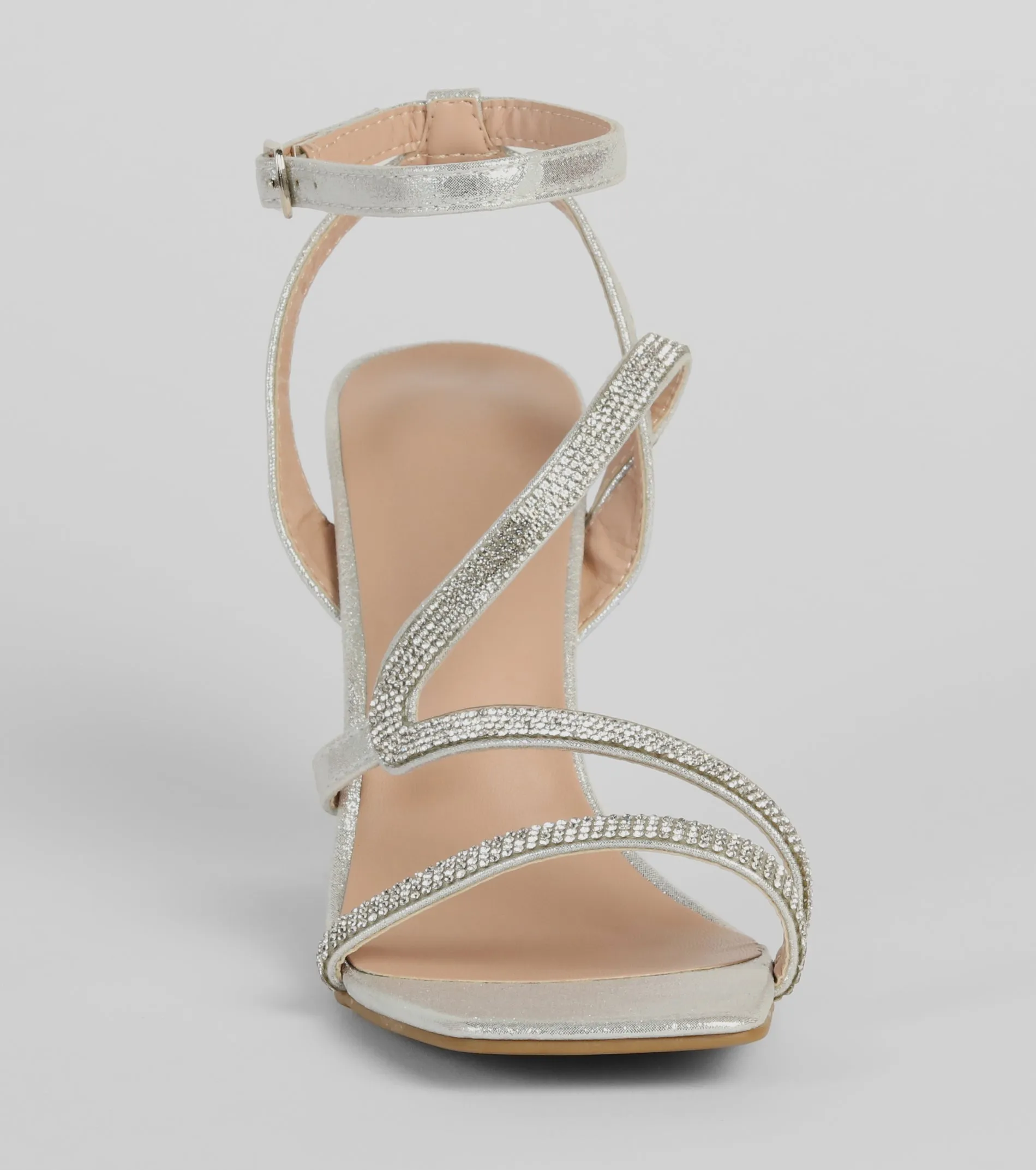 Glam On The Line Rhinestone Block Heels sold by Windsor product image thumbnail 3