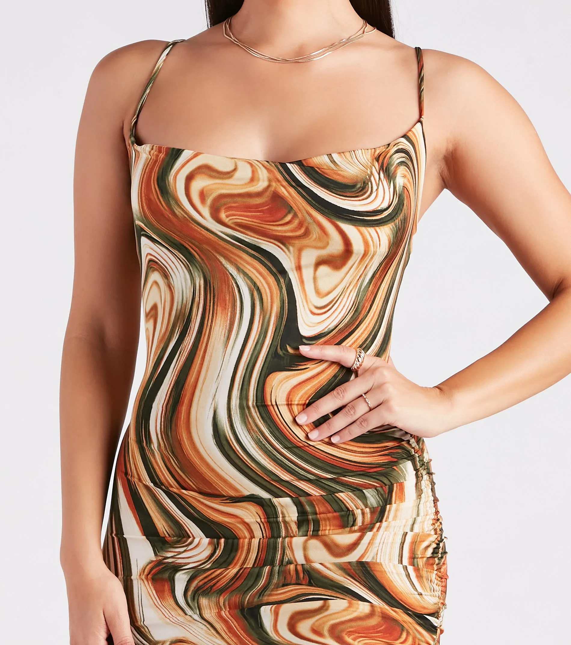Striking Style Marble Print Midi Dress sold by Windsor product image thumbnail 4
