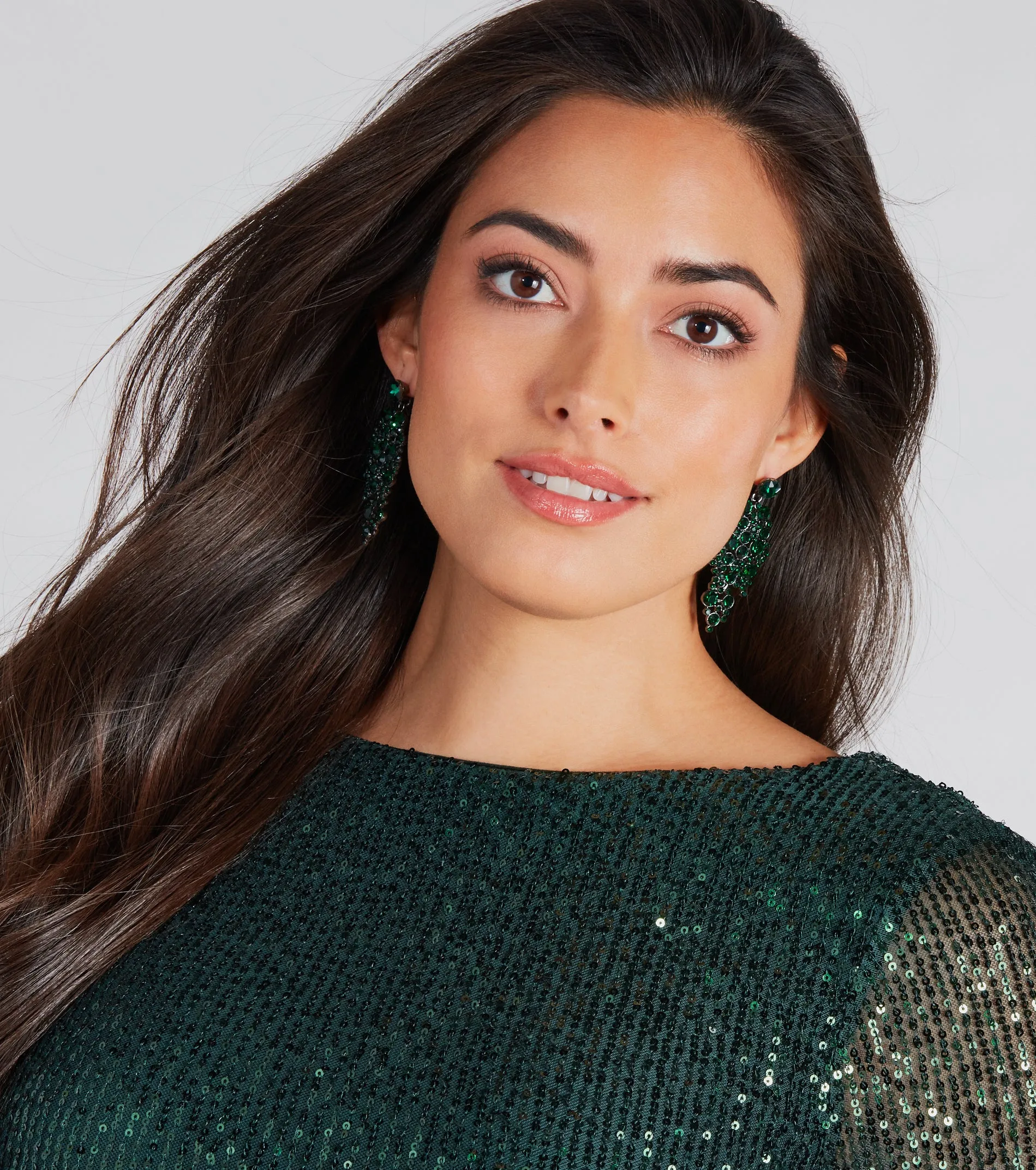 So Grand Rhinestone Chandelier Earrings sold by Windsor