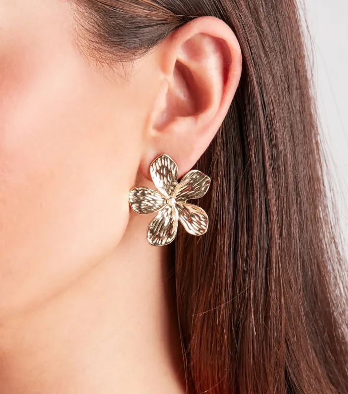 Simply Glam Flower Stud Earrings sold by Windsor