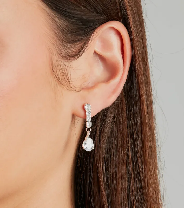Dainty Elegance Cubic Zirconia Drop Earrings sold by Windsor