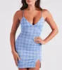 Preppy Girl Plaid V-Neck Mini Dress sold by Windsor