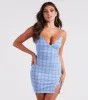 Preppy Girl Plaid V-Neck Mini Dress sold by Windsor