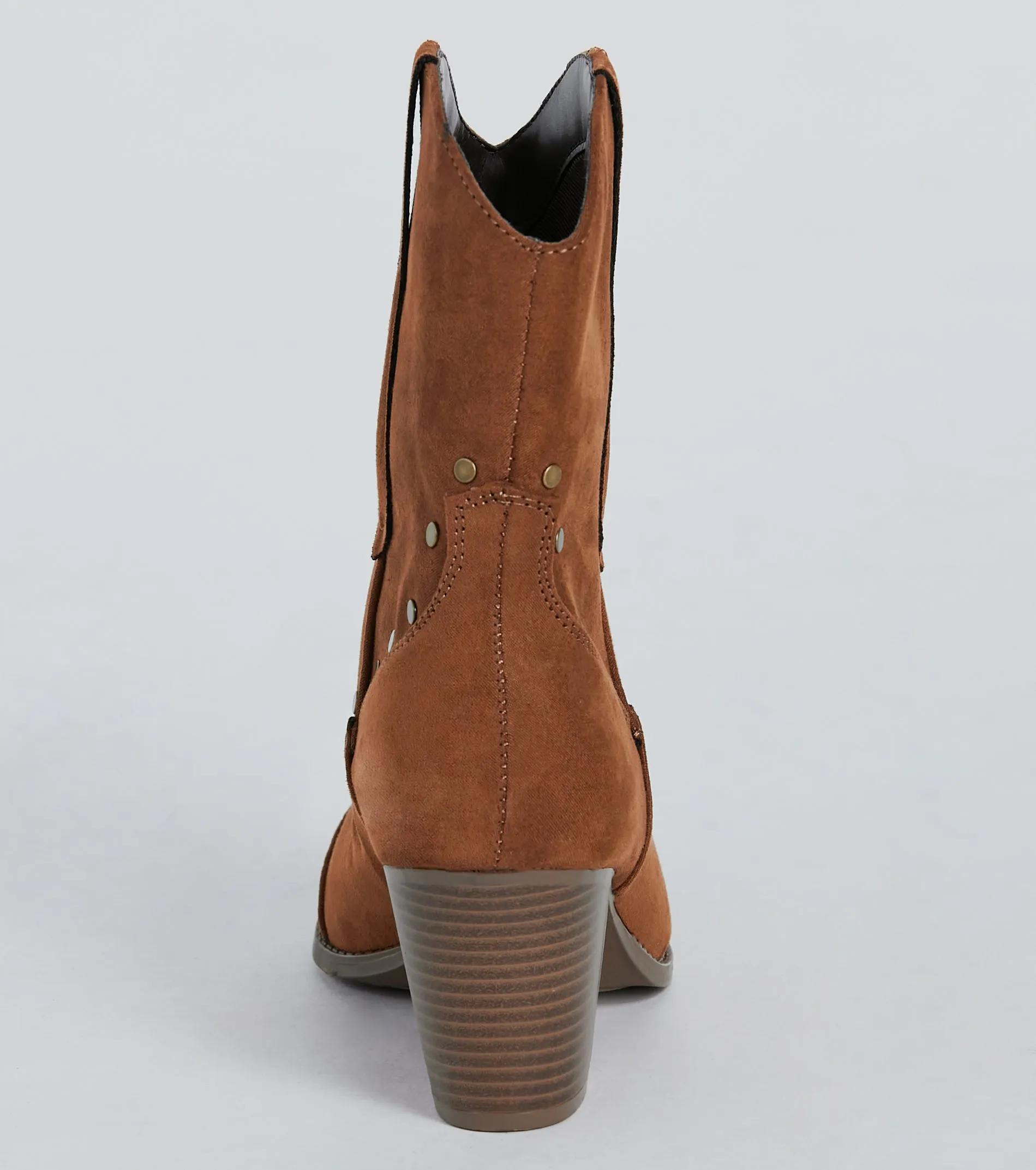 Country Style Studded Faux Suede Western Booties sold by Windsor product image thumbnail 4
