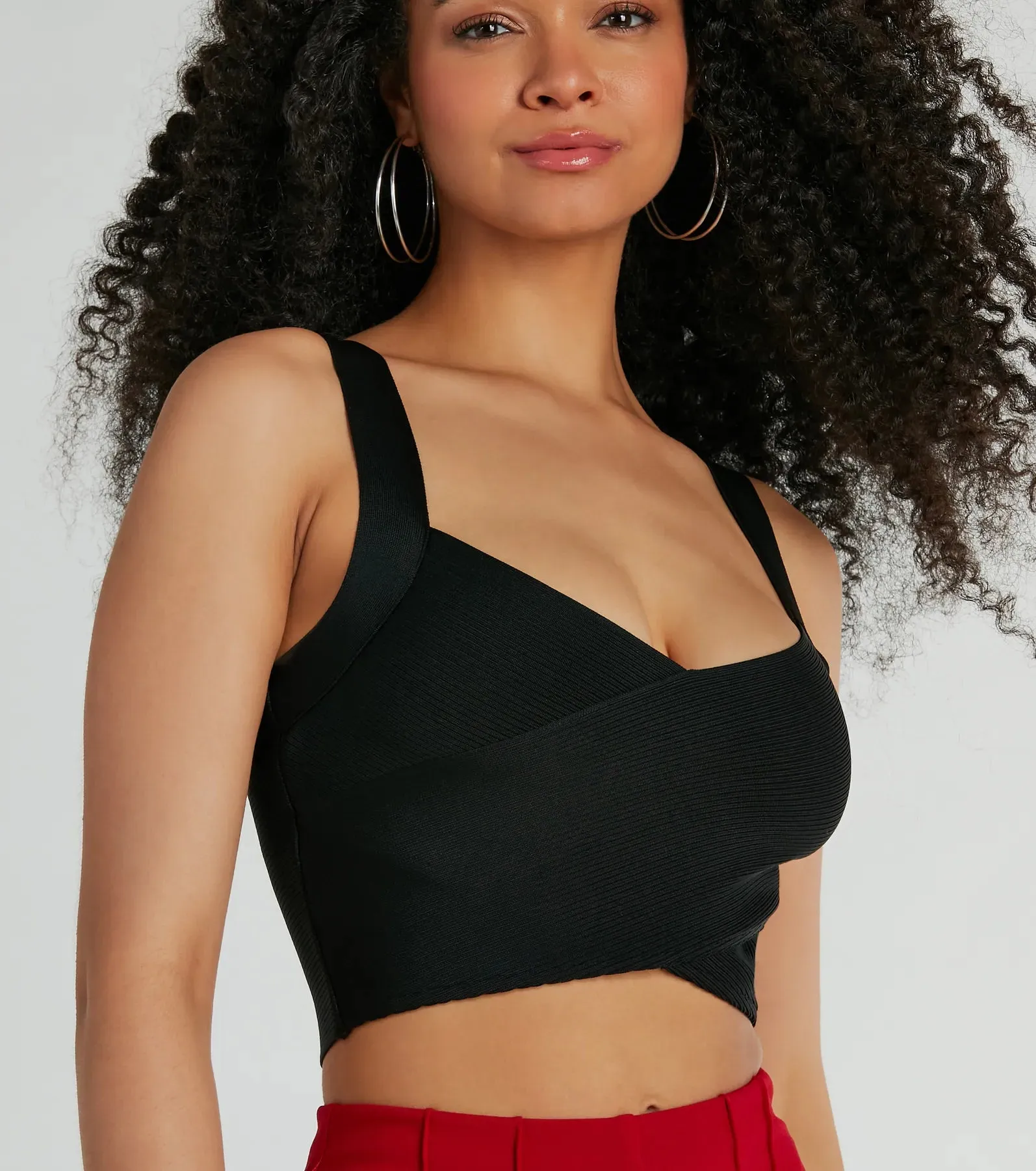 Hot List Sleeveless Bandage Crop Top sold by Windsor