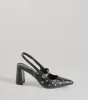 Chic Studded Faux Leather Sling-Back Pumps sold by Windsor
