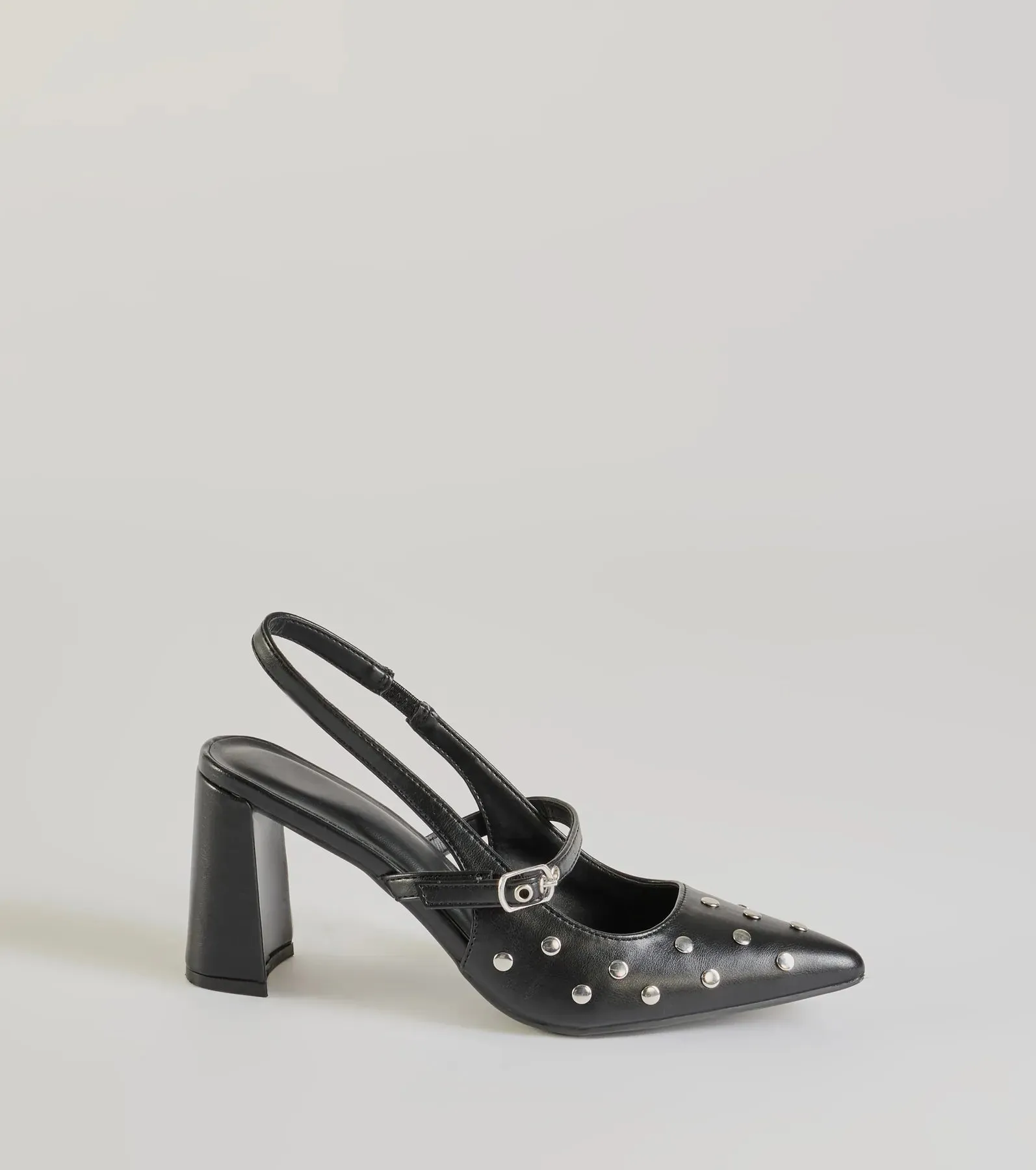 Chic Studded Faux Leather Sling-Back Pumps sold by Windsor product image thumbnail 2