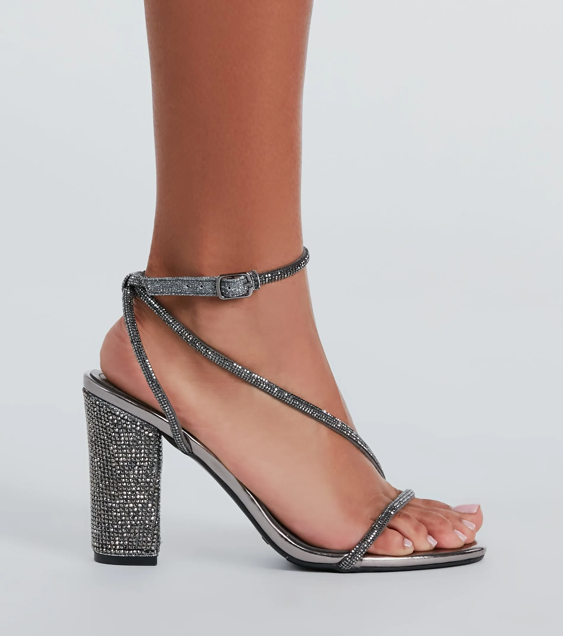 Walk The Red Carpet Rhinestone Block Heels sold by Windsor product image thumbnail 3