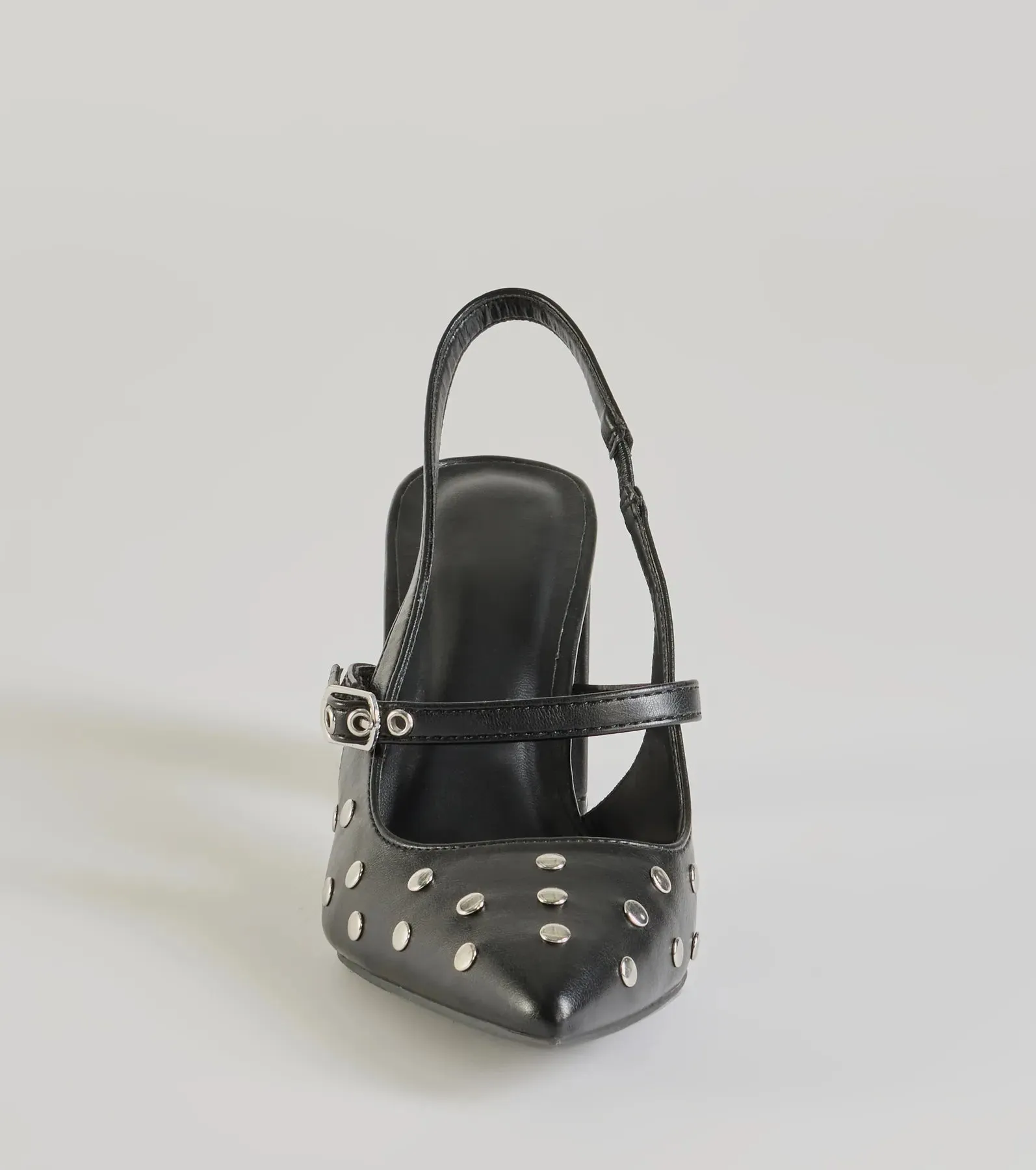 Chic Studded Faux Leather Sling-Back Pumps sold by Windsor product image thumbnail 3