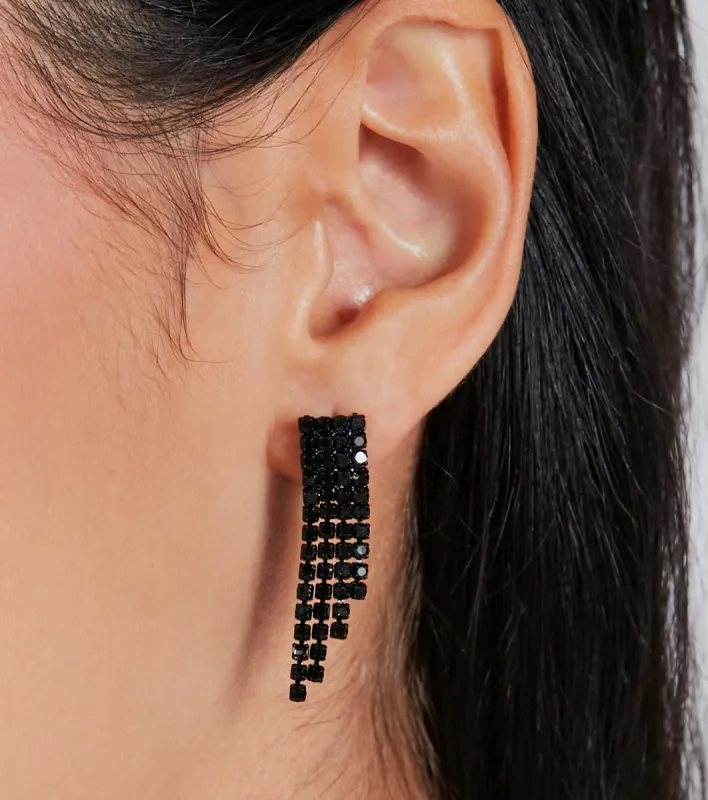 Glamorous Rhinestone Necklace And Earrings Set sold by Windsor