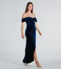 Alex Formal Velvet Bustier Off-The-Shoulder Dress sold by Windsor