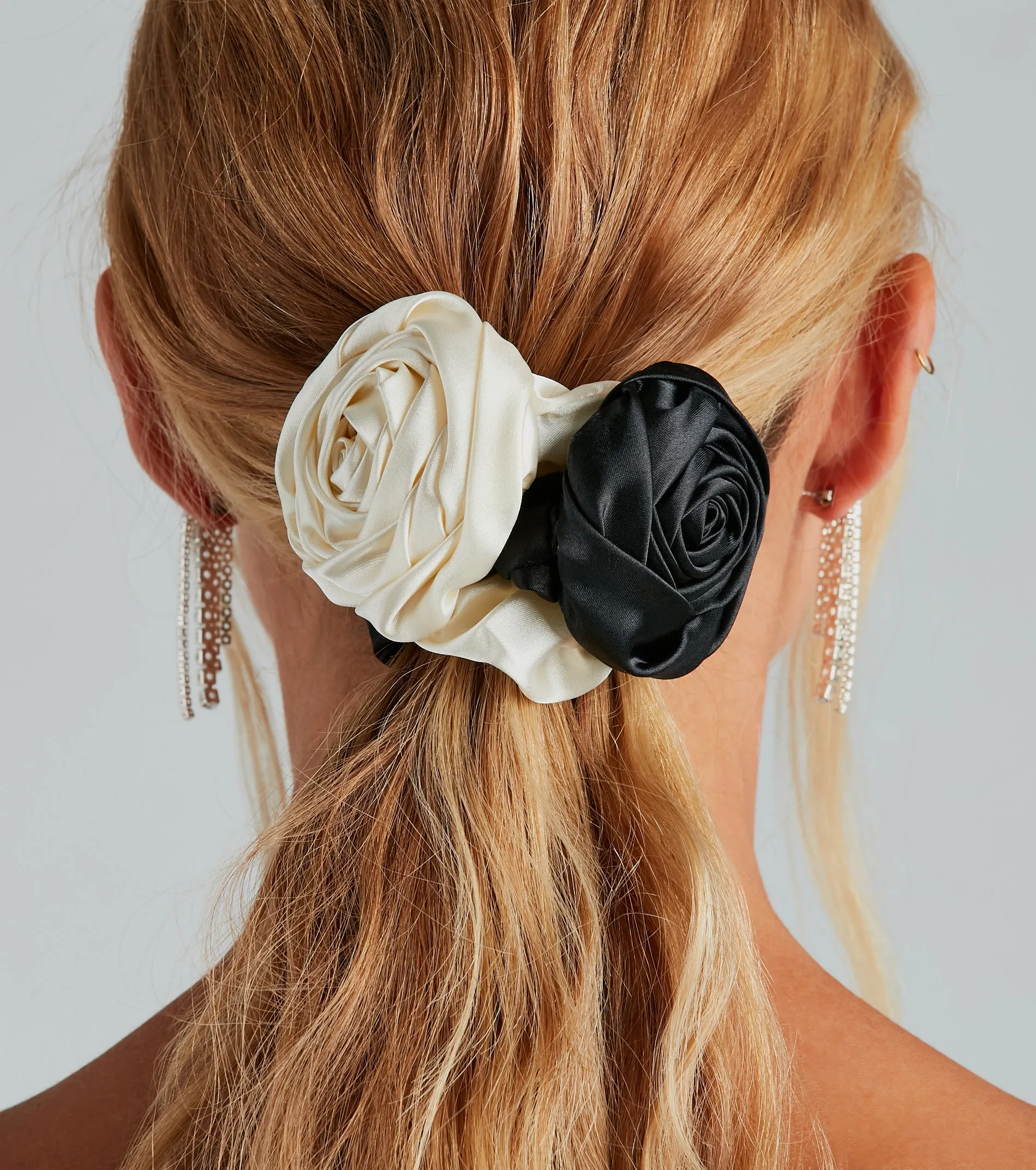 Satin Rosette Flower Scrunchie Set sold by Windsor product image thumbnail 3