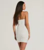 Glam Era Rhinestone And Pearl Strapless Mini Dress sold by Windsor