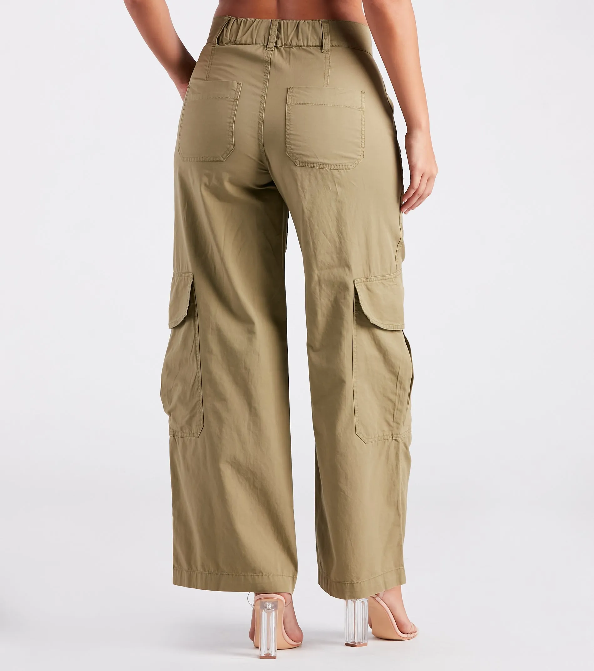 Serving Trendy Vibes Wide-Leg Cargo Pants sold by Windsor product image thumbnail 3