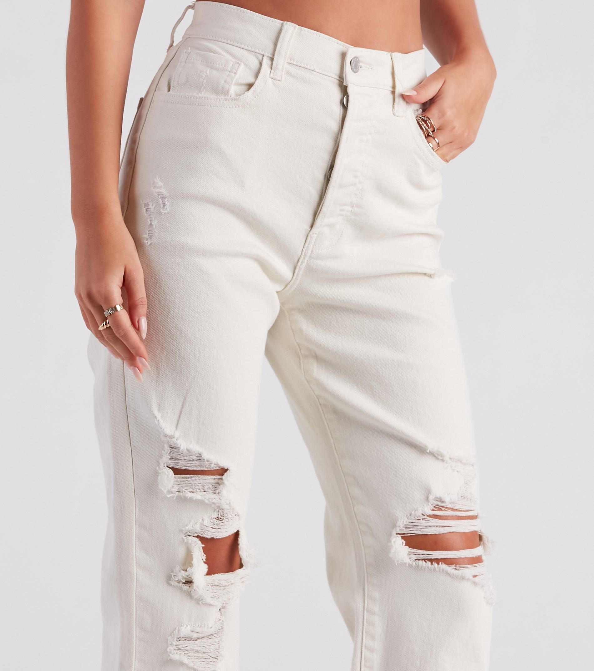 Just Kickin' It High-Rise Boyfriend Jeans sold by Windsor product image thumbnail 4