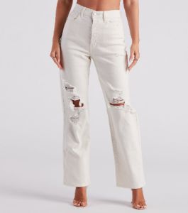 Just Kickin' It High-Rise Boyfriend Jeans sold by Windsor
