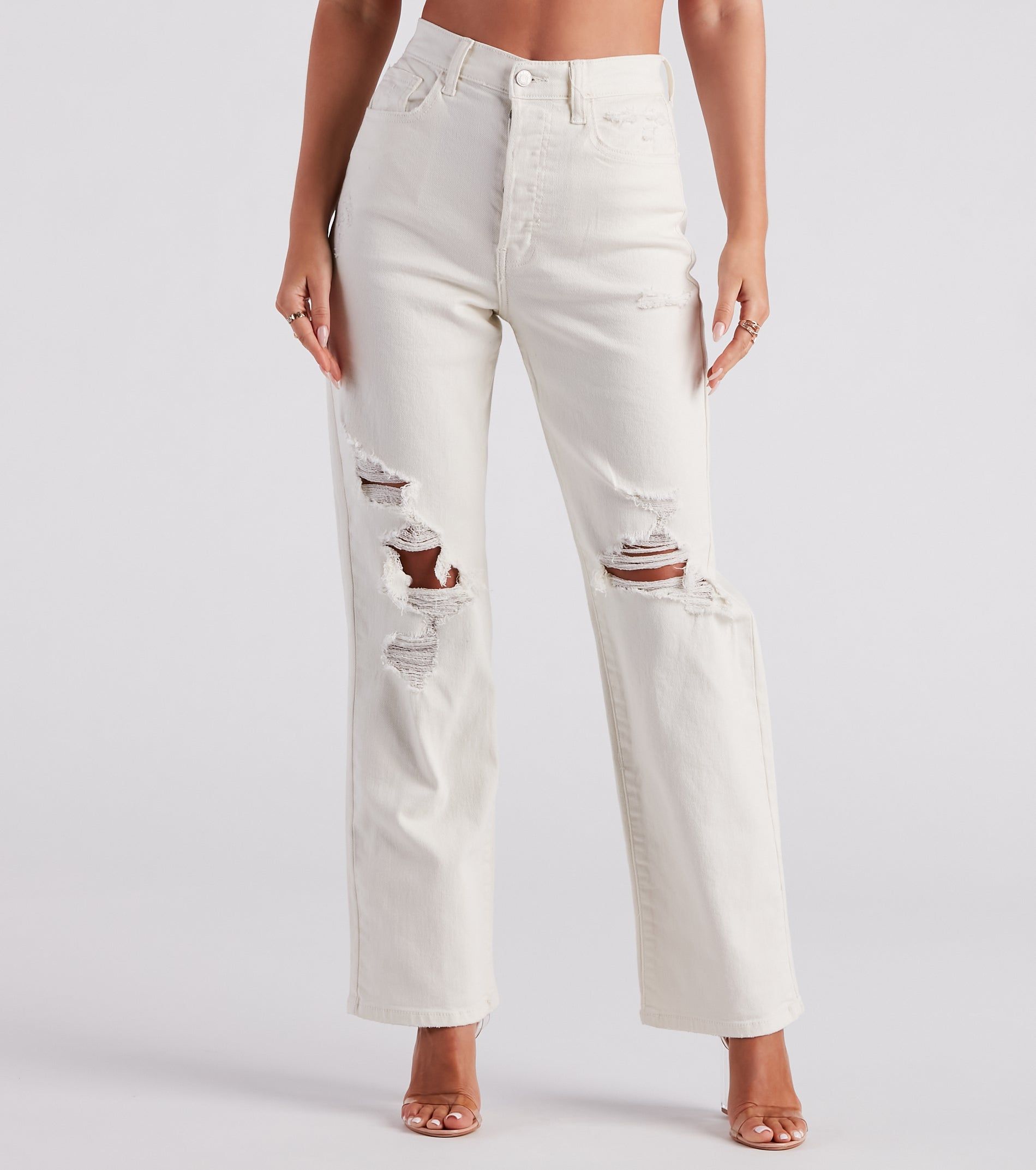 Just Kickin' It High-Rise Boyfriend Jeans sold by Windsor