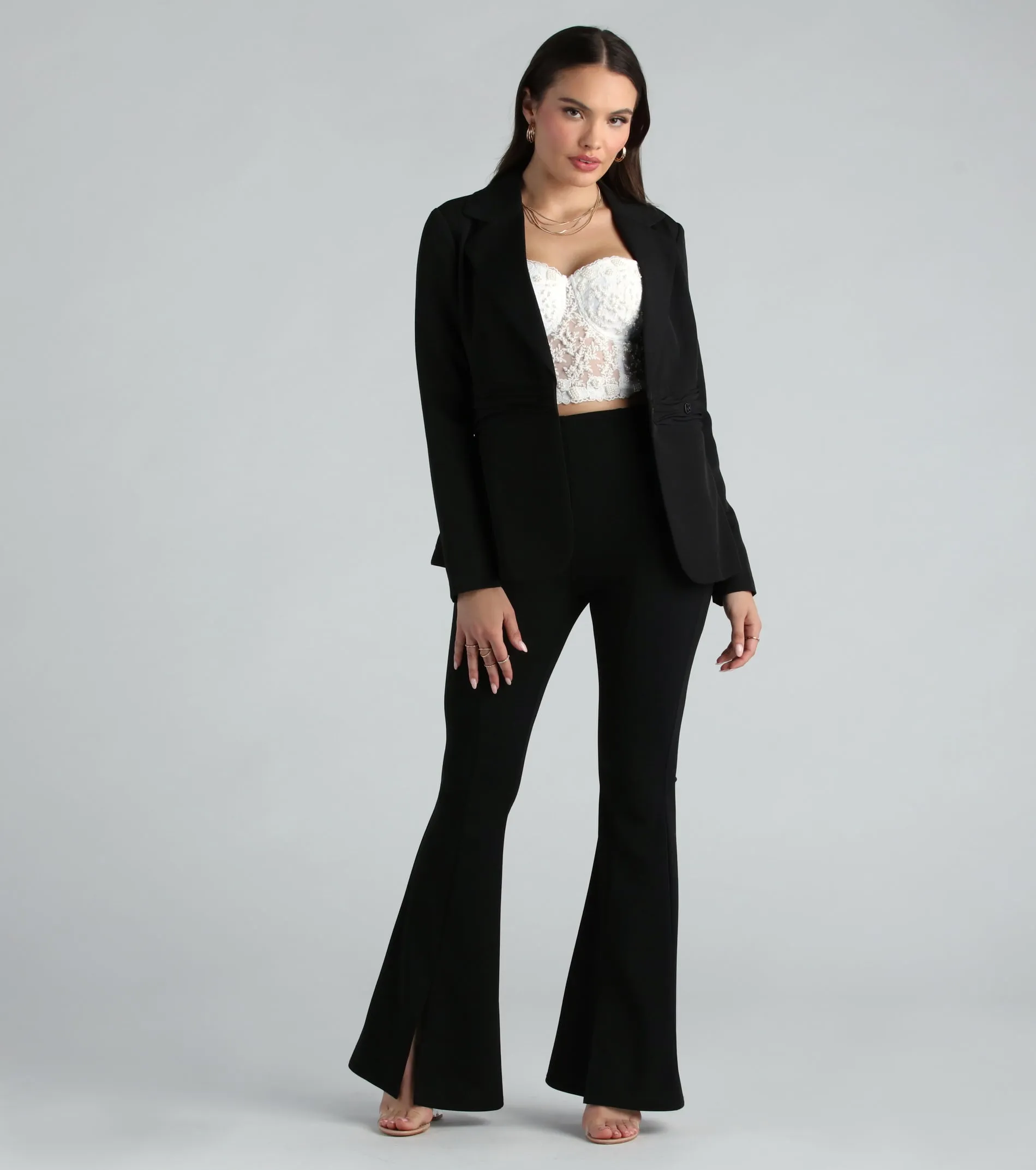 Business Classy Woven Ruched Blazer sold by Windsor product image thumbnail 4