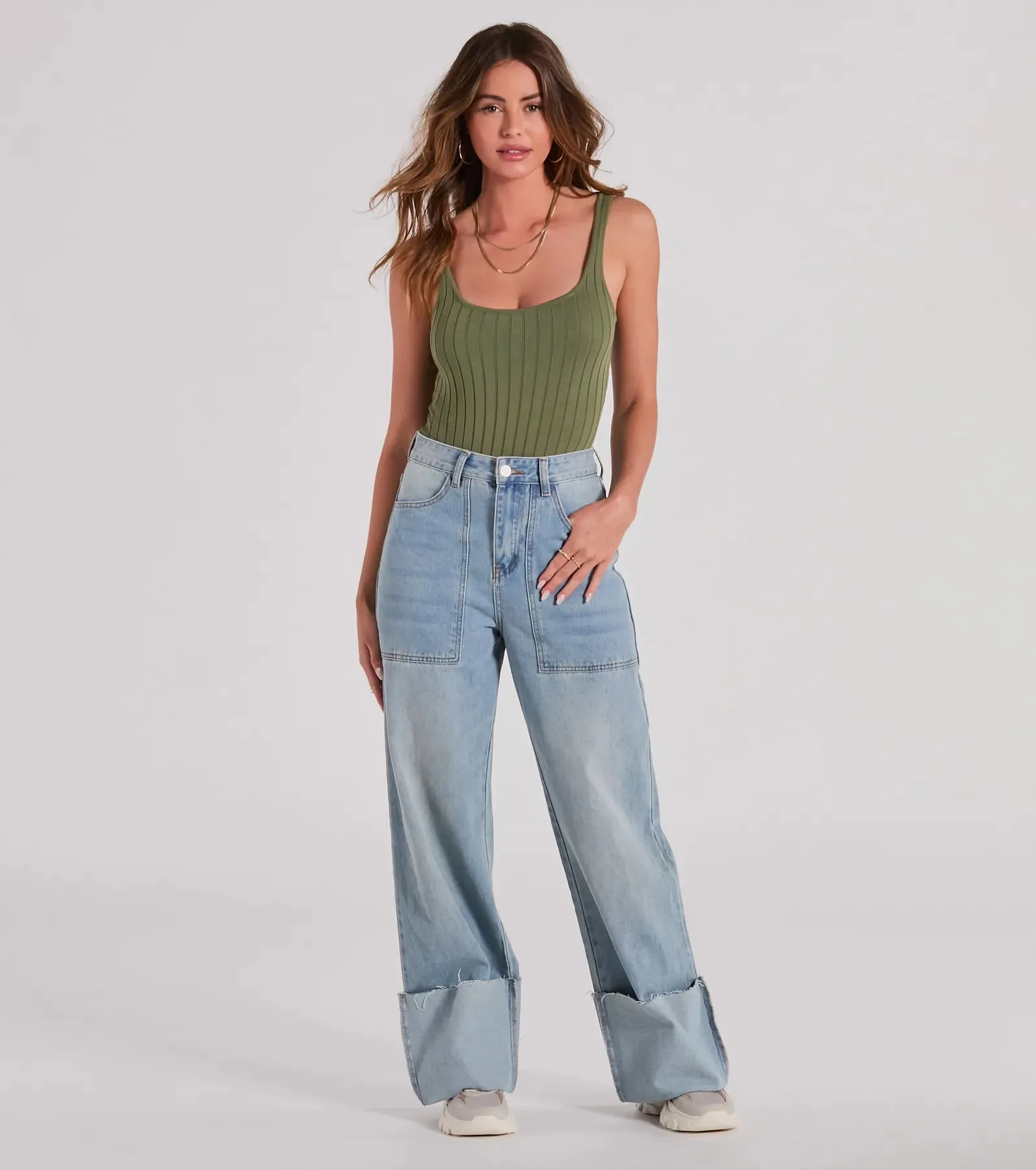 Ideal Classic Sleeveless Rib Knit Bodysuit sold by Windsor product image thumbnail 3