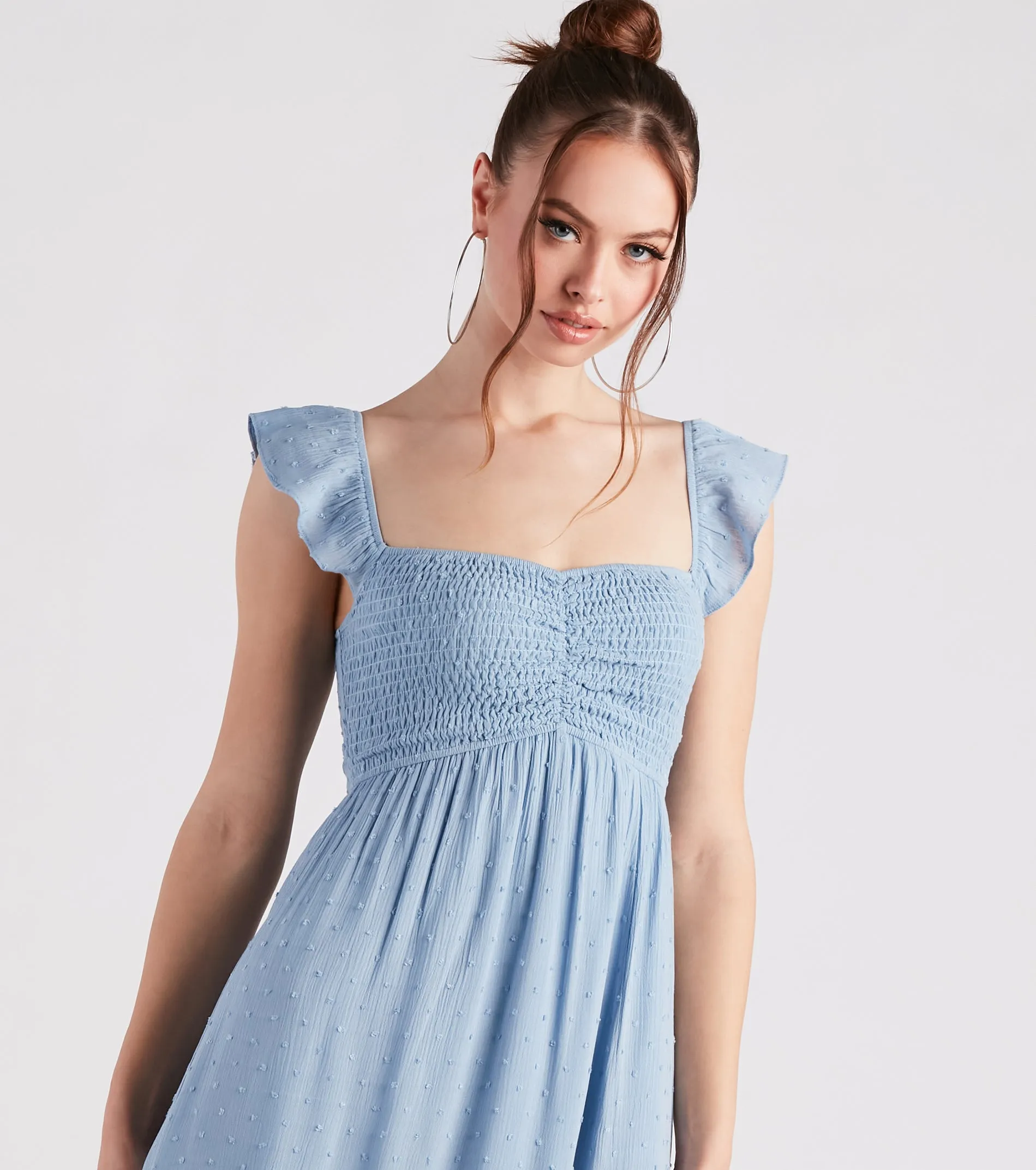 Just Peachy Keen Off-The-Shoulder Midi Dress sold by Windsor product image thumbnail 4