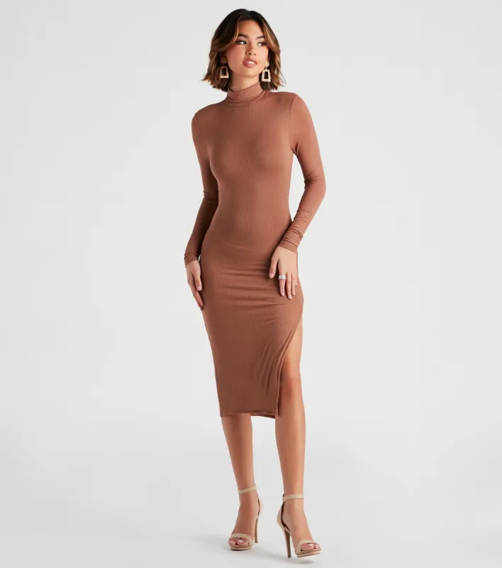 On A Roll Turtleneck Midi Dress sold by Windsor