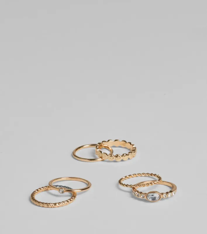 Touch Of Sparkle Six Pack Ring Set sold by Windsor