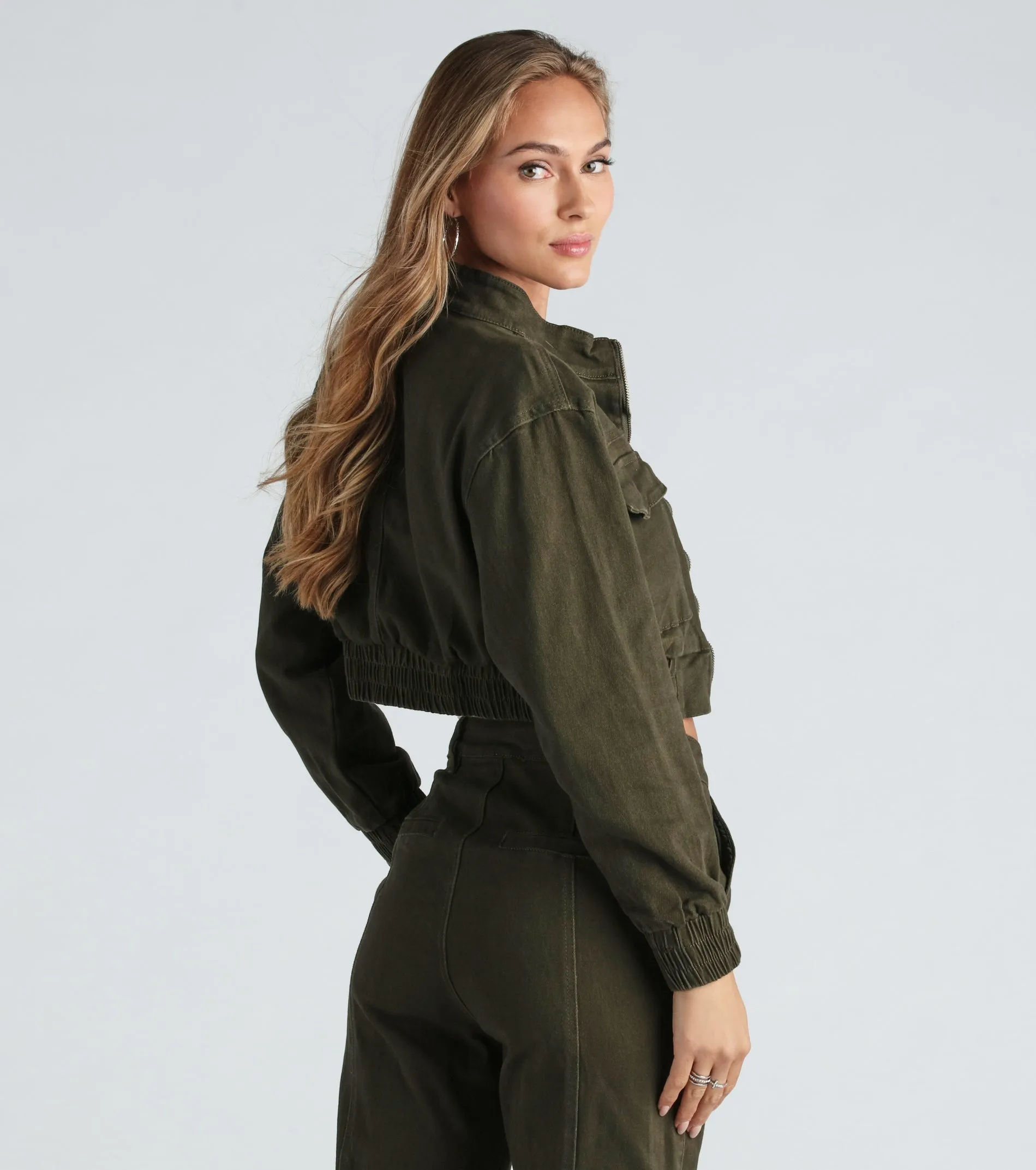 Fashion Boot Camp Denim Bomber Jacket sold by Windsor product image thumbnail 2