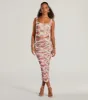 Blooming Bliss High-Rise Bodycon Floral Maxi Skirt sold by Windsor