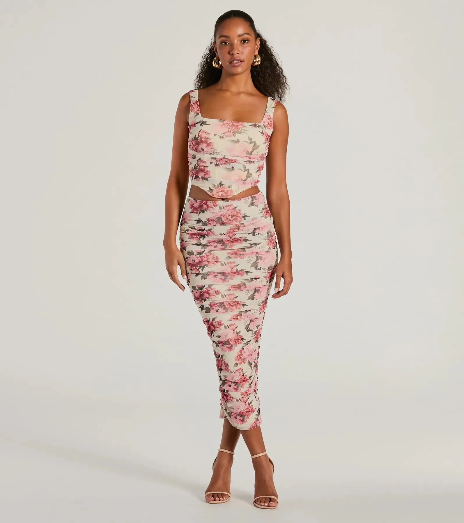 Blooming Bliss High-Rise Bodycon Floral Maxi Skirt sold by Windsor