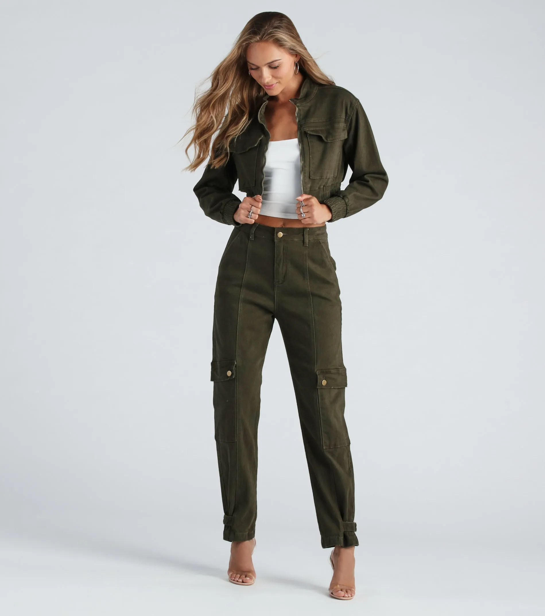 Fashion Boot Camp Denim Bomber Jacket sold by Windsor product image thumbnail 4