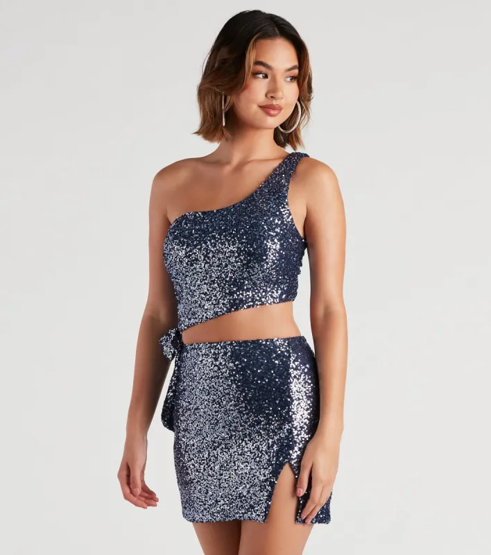 Love To Shine Sequin Crop Top sold by Windsor