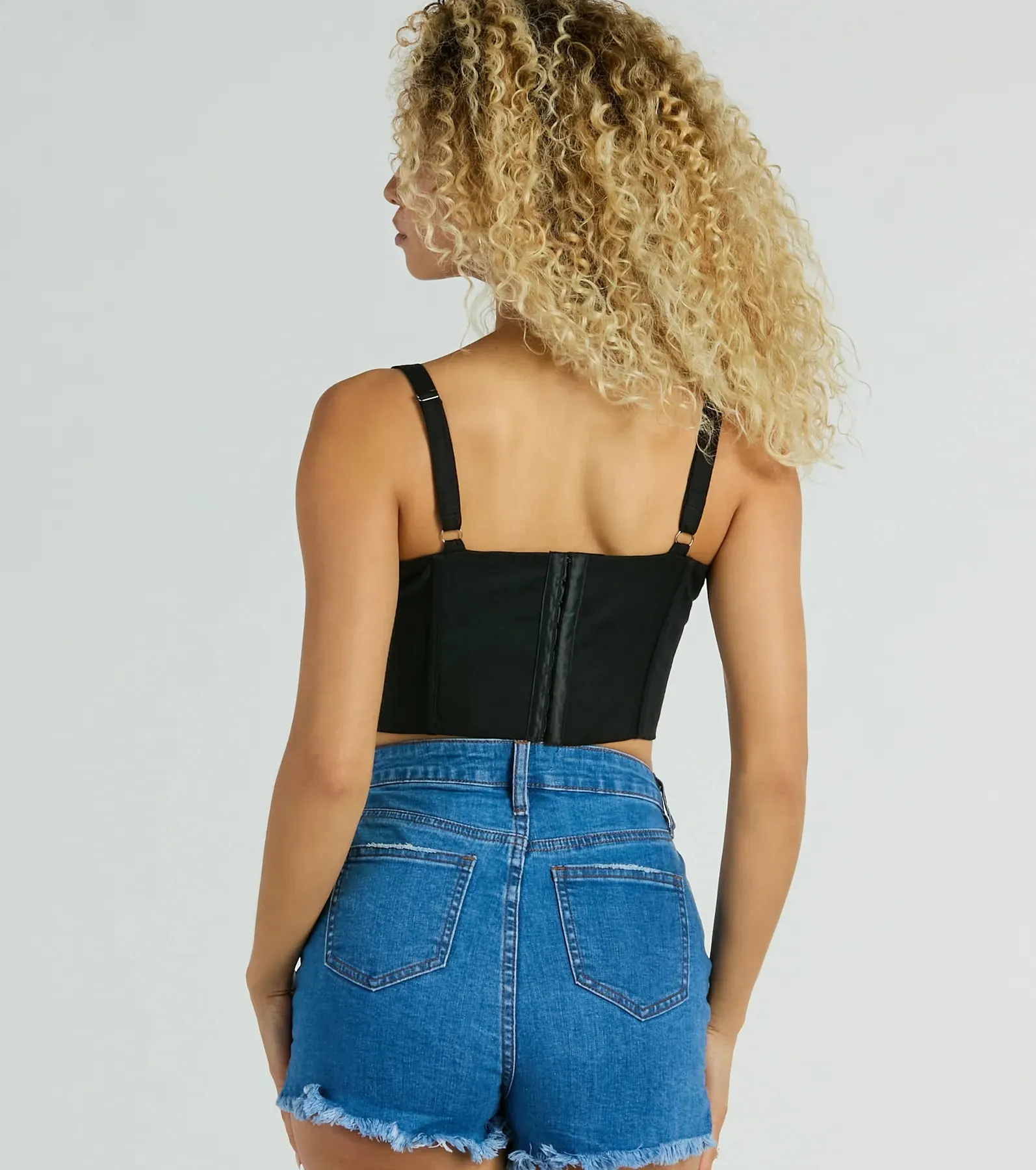 Play Your Way Tie Front Linen Corset Top sold by Windsor product image thumbnail 2